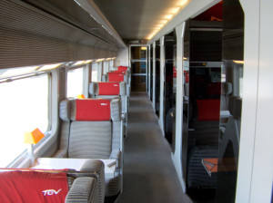 TGV Duplex, piso superior do trem