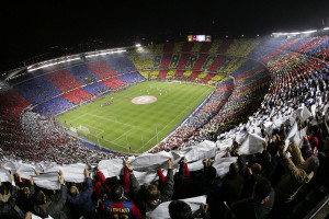 Vista interior, Estadio Camp Nou del Barça