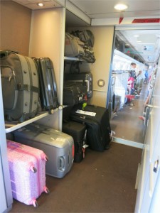 Sector para equipaje (final de cada vagón)